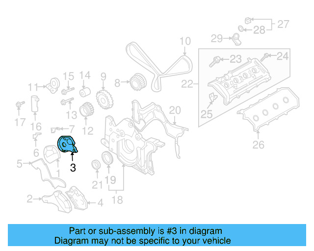 Timing Cover 077-109-118-C - View 3