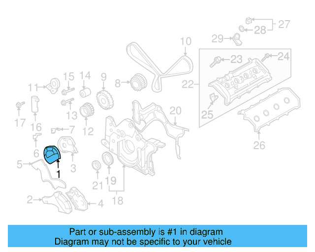 Timing Cover 077-109-108-A - View 3