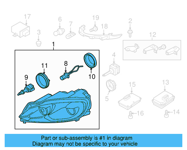 Composite Headlamp 5K0-941-005-C - View 5