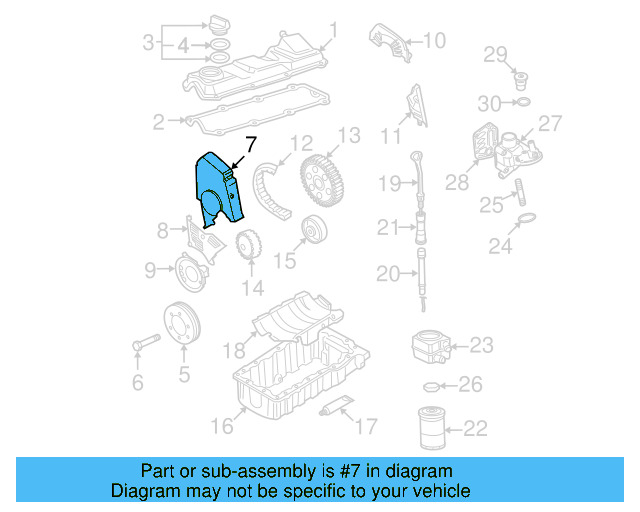 Engine Timing Cover 06A-109-108-T - View 14