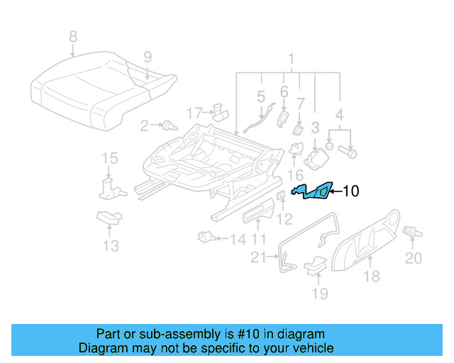 Adjust Lever 1K0-881-092-B - View 18