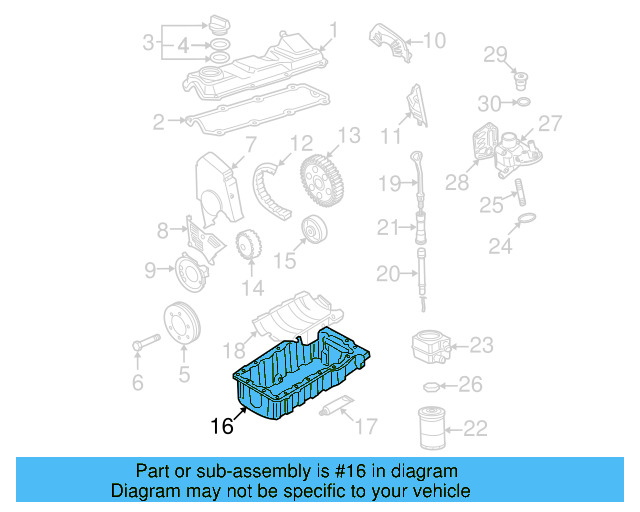 Engine Oil Pan 06A-103-601-M