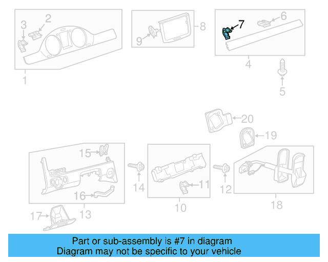 Side Cover Clip 1K0-867-388-A - View 135