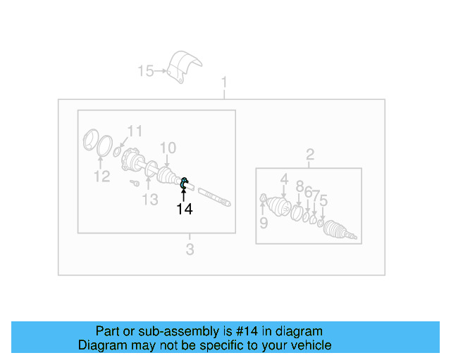 Drive Shaft Snap Ring 113-517-279 - View 3