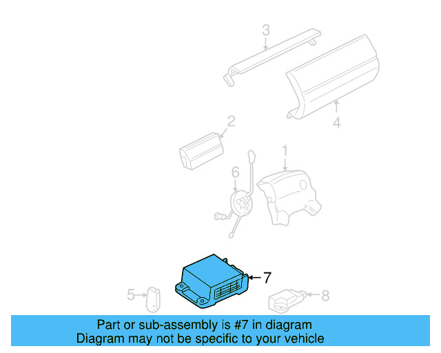 Side Impact Sens 1J0-909-606-AM - View 7