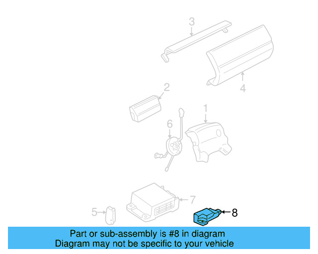 Side Impact Sens 1J0-909-606-AM - View 6