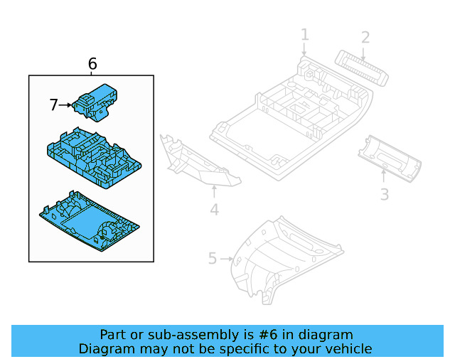 Map Lamp Assembly 17A-947-105-WHI - View 10