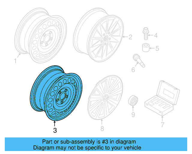 Wheel, Steel 5Q0-601-027-R-03C - View 18