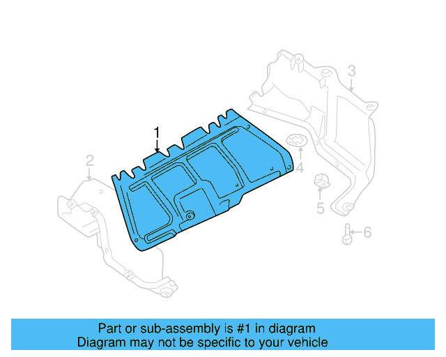 Radiator Support Splash Shield 1J0-825-237-R