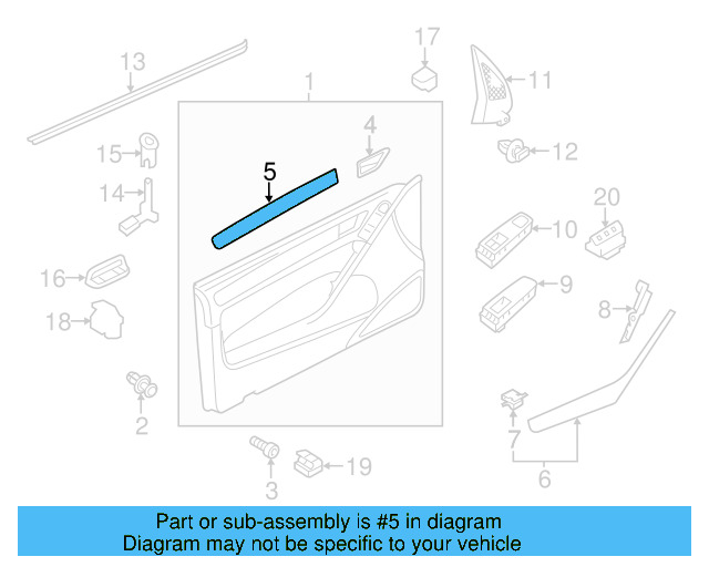 Trim Molding 5K3-867-440-A-EL5 - View 13