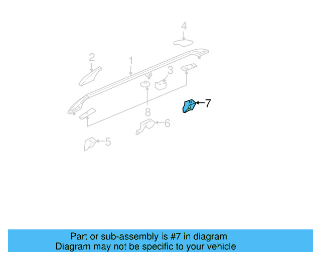 Roof Luggage Carrier Side Rail Bracket 3C9-860-201 - View 3