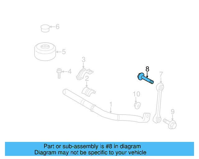 Stabilizer Link Upper Bolt N-105-760-02