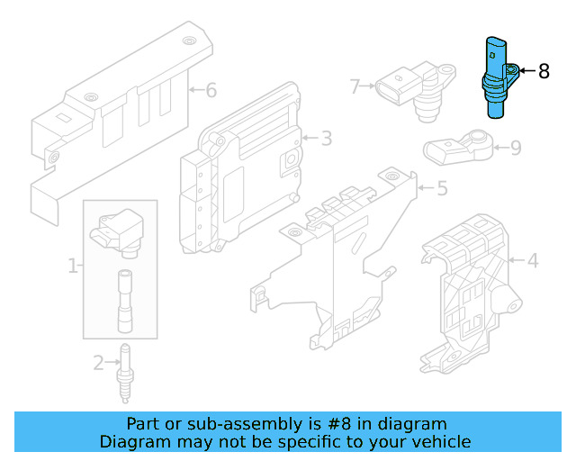 Crankshaft Sensor 05E-906-433-E - View 15