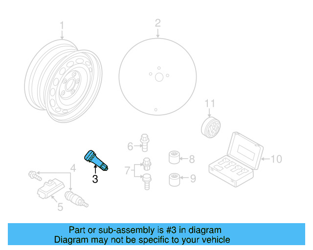 Wheel, Alloy 5N0-601-025-8Z8 - View 6