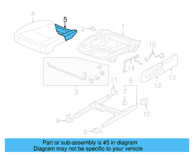 Seat Cushion Pad 1Q0881256AR - View 3