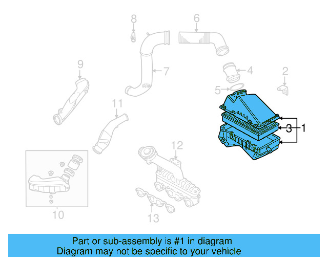 Air Cleaner Assembly 1C0-129-607-H - View 3