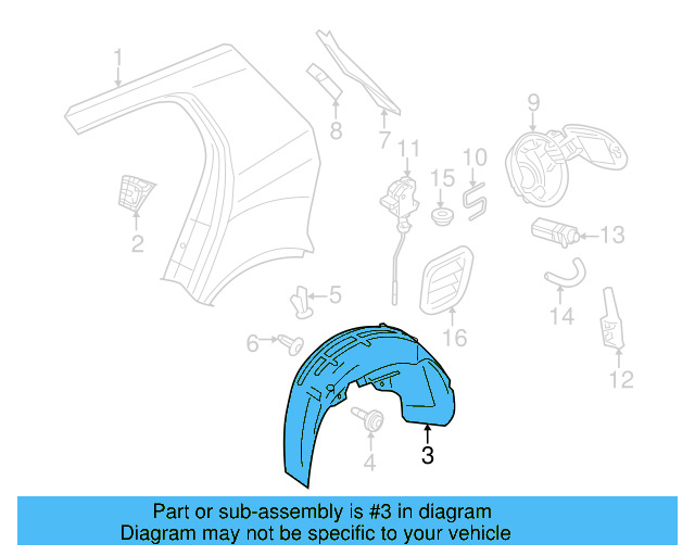 Wheelhouse Liner 5K0-810-972-D - View 6