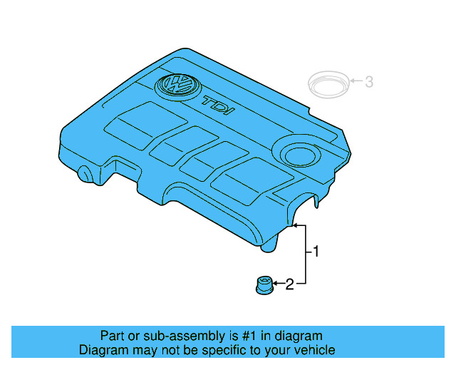 Engine Cover 03L-103-925-R - View 4