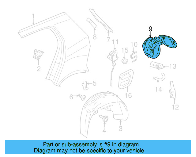 Fuel Door Spring 1J0-809-931 - View 50