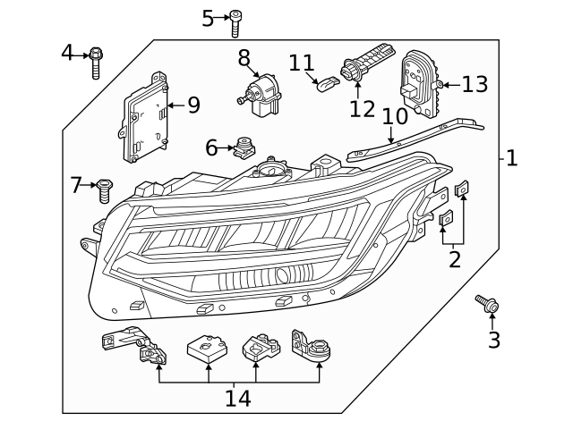 Headlamp Assembly U WHT-006-406 - View 48