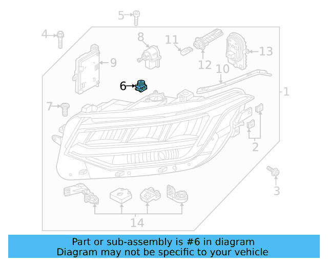 Headlamp Assembly Spacer 3G1-941-141 - View 3