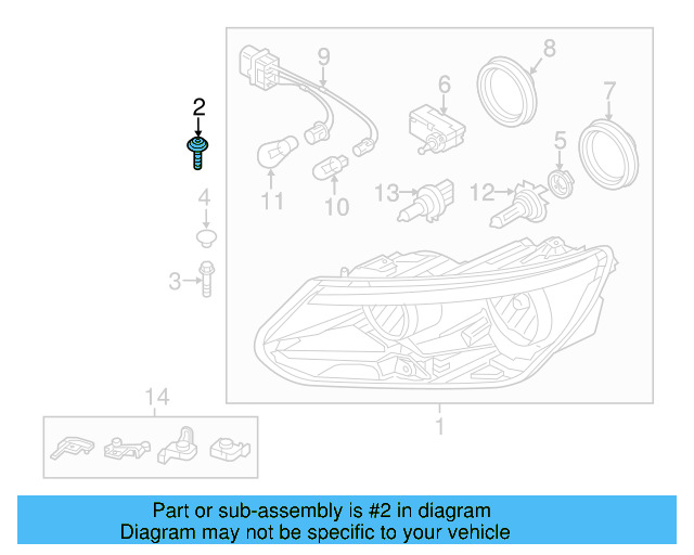 Headlamp Assembly Screw N-911-669-01 - View 3