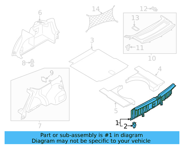 Rear Trim 561-863-459-C-82V - View 7