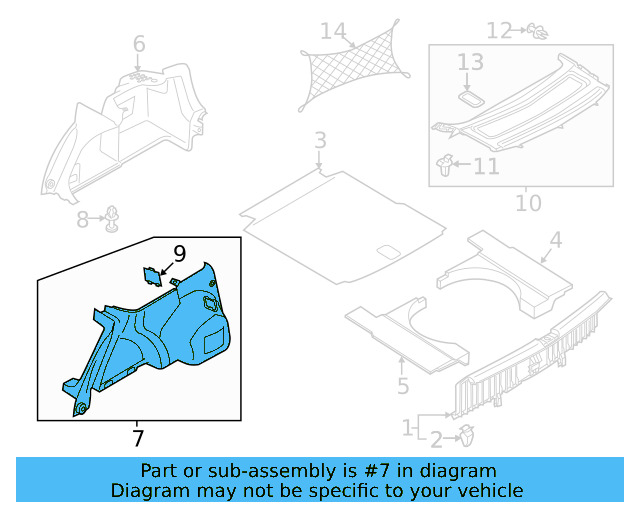 Trunk Trim Panel 561-867-427-AE-1BS