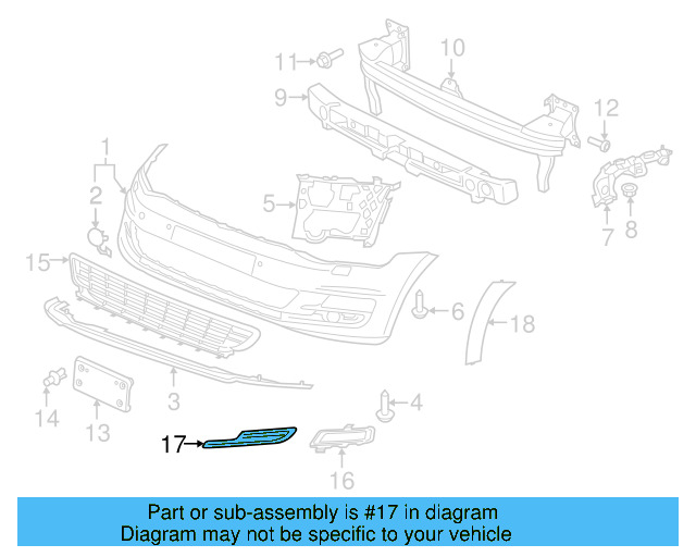 Outer Grille 5GM-853-665-E-9B9 - View 3