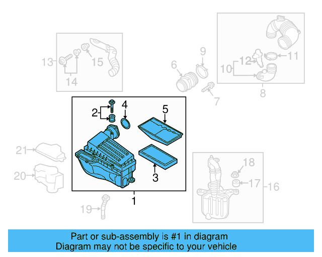 Air Cleaner Assembly 1K0-129-607-BF - View 5