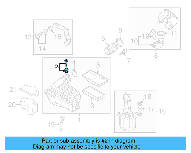 Air Cleaner Assembly Bolt 1K0-129-381 - View 29