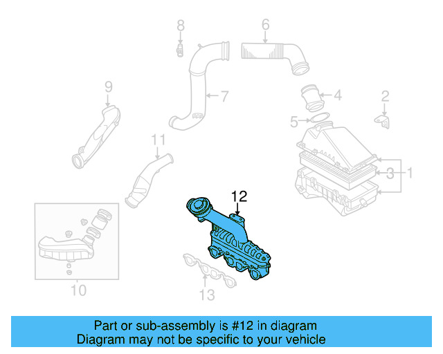 Engine Intake Manifold 038-129-713-K - View 2