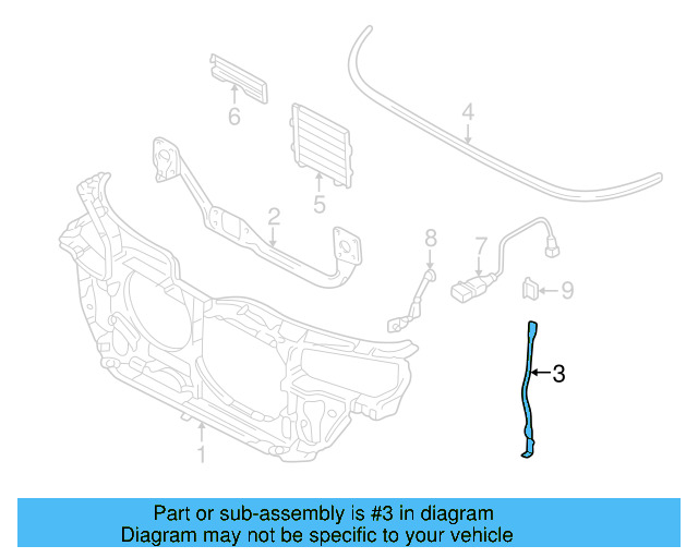 Radius Rod 3B0-805-489-D - View 3