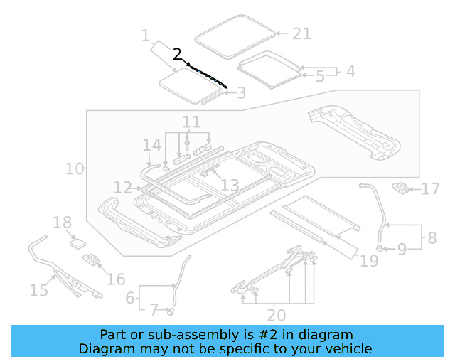 Rear Glass Lower Seal 3G9-877-297 - View 3