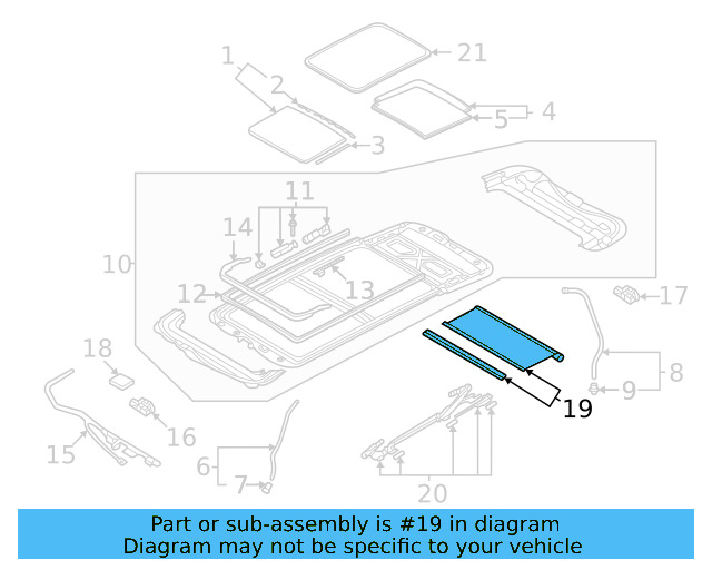 Sunshade 3G9-877-307-D-FG2 - View 4