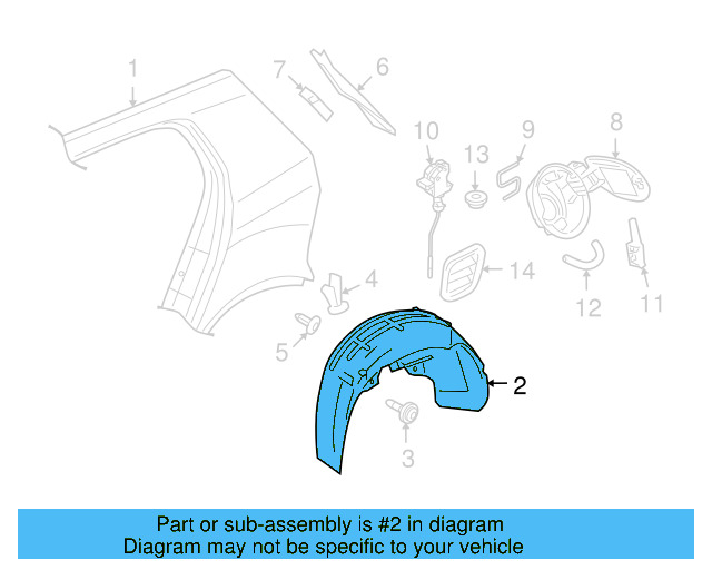 Wheelhouse Liner 5K0-810-972-D - View 5