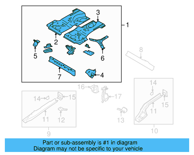 Floor Pan Assembly 1K6-813-111-H - View 7
