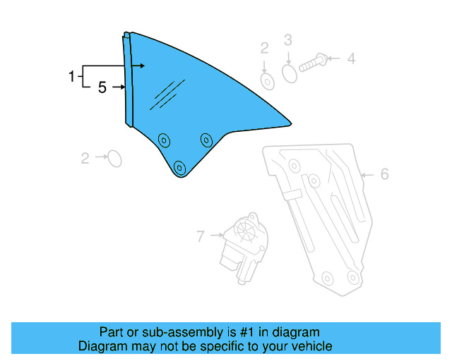 Quarter Glass 1Q0-845-042-H - View 4