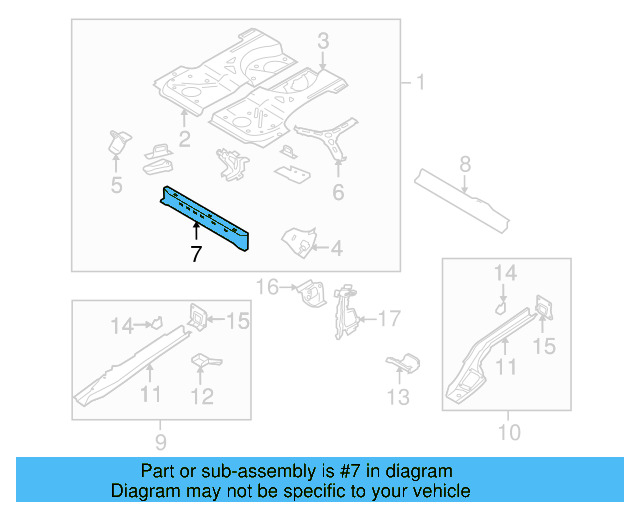 Floor Pan Cross 1K0-813-146 - View 13