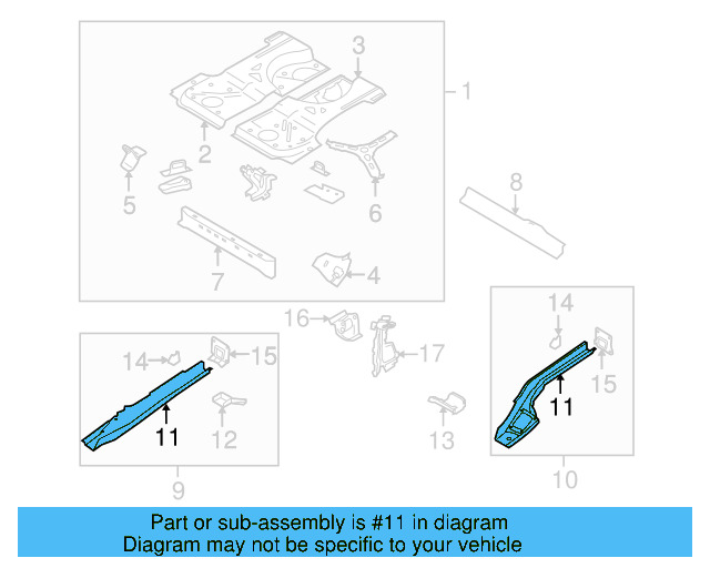 Frame Side Member 1K0-803-505 - View 11