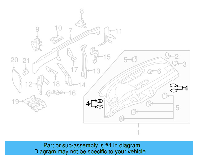 Instrument Panel Bushing Kit 6Q0-898-540 - View 9