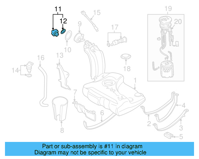 Fuel Tank Cap 7D0-201-551-C