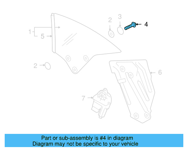 Quarter Glass Bolt N-107-115-01 - View 3