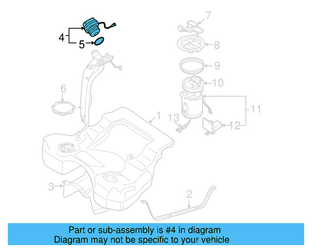 Fuel Cap 3C8-201-550-E - View 9