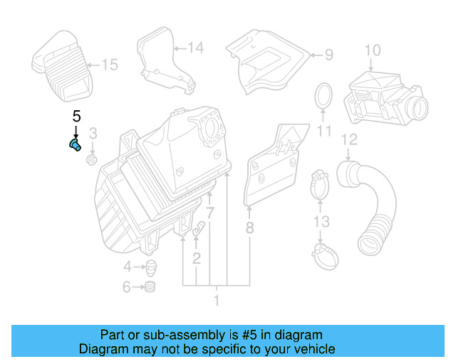 Air Cleaner Assembly Grommet 078-129-669-A - View 7