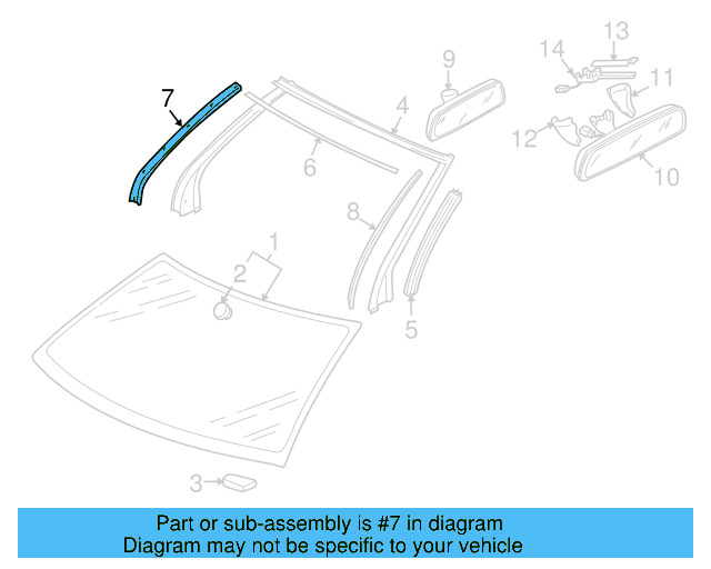 Retaining Strip 1Q0-845-392-A - View 3