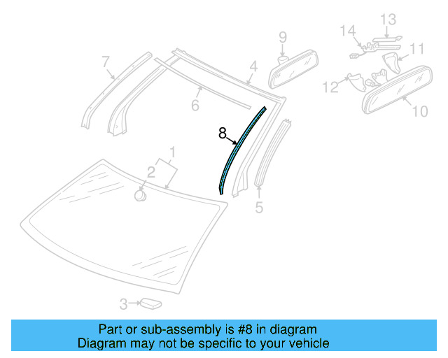 Retaining Strip 1Q0-845-391-A - View 3