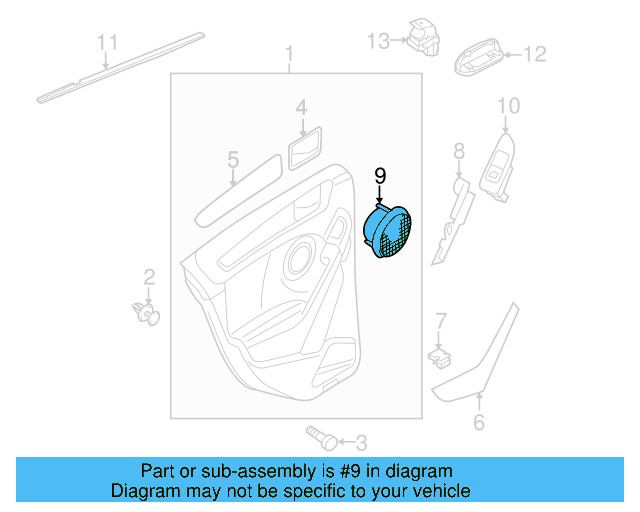 Speaker Grille 5K0-868-159-A-82V - View 14
