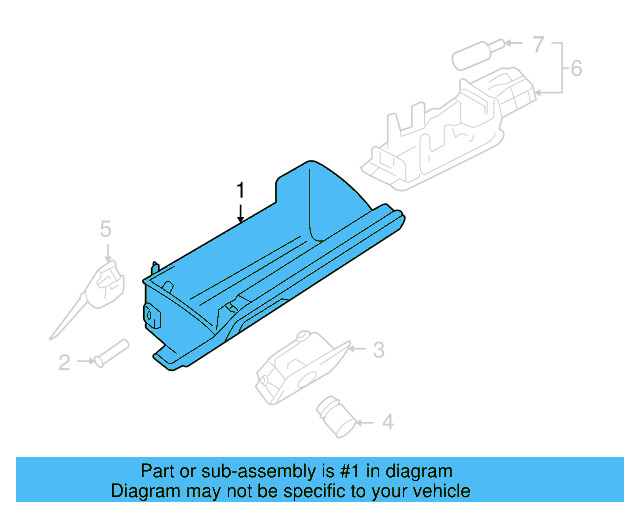 Glove Box 1K1-857-101-P-82V - View 5