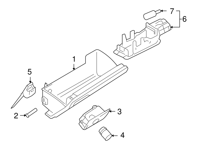 Glove Box Pin 3D0-857-169-A - View 8